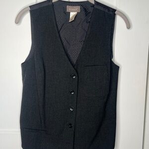 Kenar Black Button Down Vest Women's Size 4